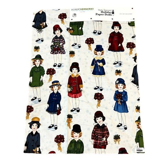 Holiday Paper Dolls Cotton Fabric Darlene Zimmerman Robert Kaufman Lot of 3 New - Picture 2 of 4